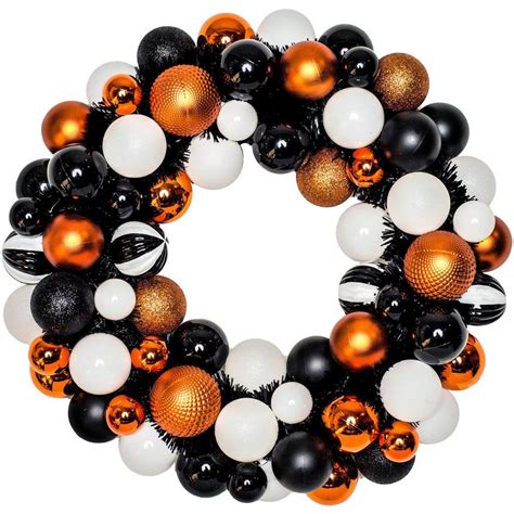 Glitter Halloween Wreath With Ornaments Party City
