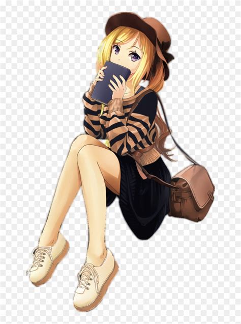 Anime Girl Sitting For Free Download On Ya Webdesign