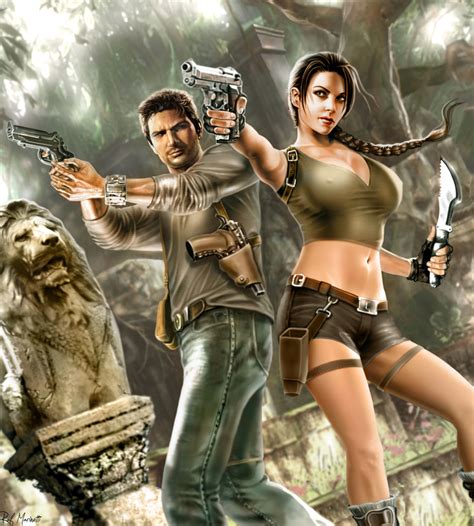 Nathan Drake Lara Croft Tomb Raider Uncharted Игры
