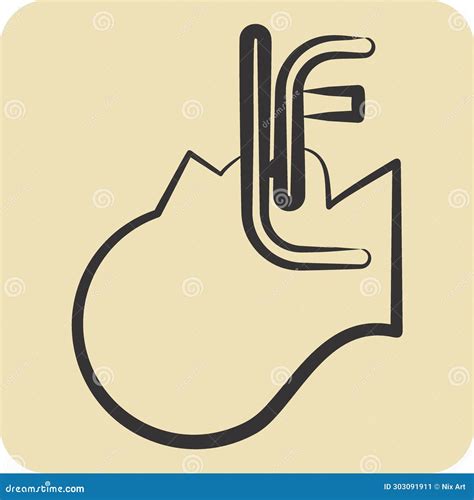 Icon Endotracheal Intubation. Related To Respiratory Therapy Symbol