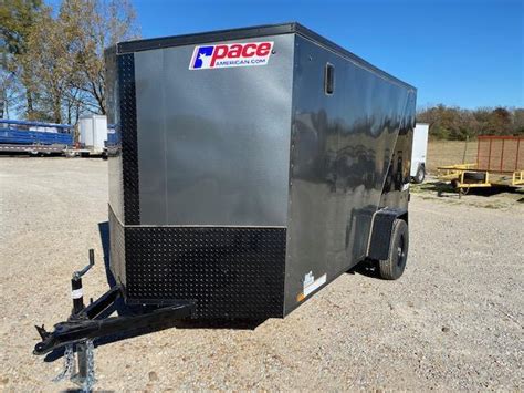 2021 Pace American 6x12 Silvercharcoal Blackout Enclosed Cargo Trailer