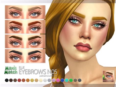 The Sims Resource Maxis Match Eyebrow Pack N01 Bypralinesims • Sims 4