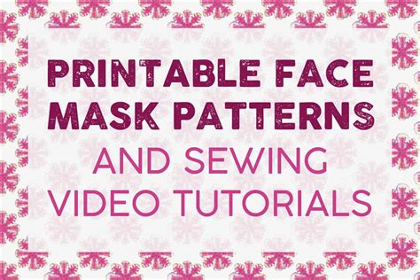 Free face mask pattern for sewing pleated fabric face masks with diy fabric ties or elastic loops. Free printable face mask patterns (roundup) - Free ...