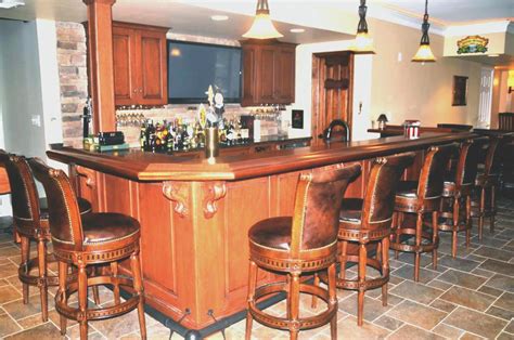 Custom Sapele Mahogany Wood Bar Top In Pasadena Maryland
