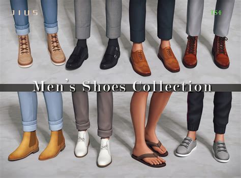 Sims 4 Male Shoes Jius Mens Collection 02 Jius Single