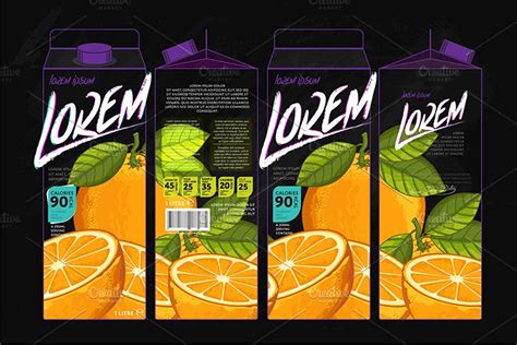 Packaging Design Orange Juice Illustrations Creative Market