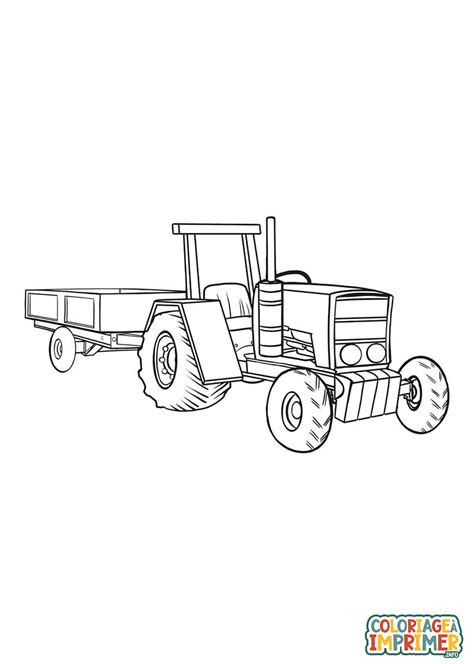 Coloriage Tracteur Remorque Coloriage Tracteur Transport The Best