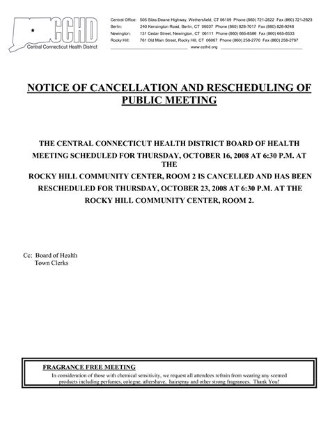 Cancellation Notice Form Free Printable Documents