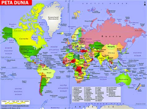 Peta Dunia Berwarna Dan Hitam Putih Lengkap Template Ppt Gratis