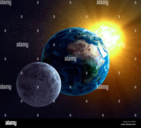 La Tierra La Luna Y El Sol Ilustraciones Fotografía De Stock Alamy