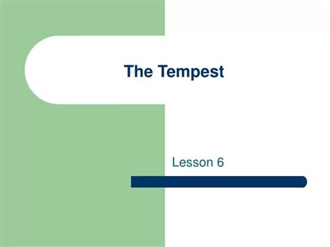 Ppt The Tempest Powerpoint Presentation Free Download Id542850