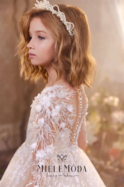 Milena Luxury Flower Girl Dress Miele Moda Luxury Fashion