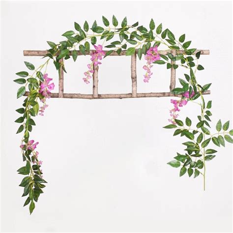 Silk Cloth Artificial Flowers Vine Soft Petals For Outdoor And Indoor