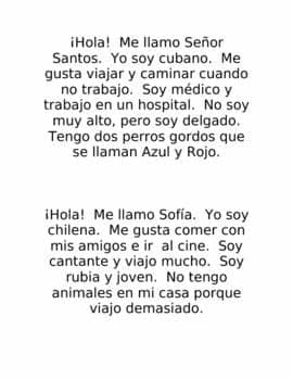 Spanish Reading Activity-Stations (Level 1) | Spanish ...