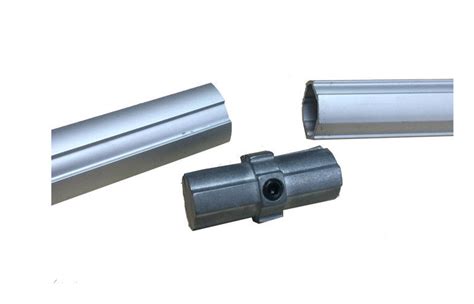 Dark Gray Zine Alloy Metal Pipe Connectors Aluminum Tube Fittings