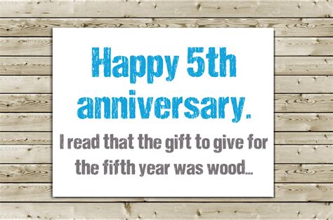 Items Similar To Funny 5th Anniversary Greeting Card Happy 5th