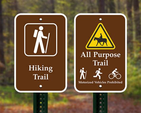 Trail Signs Hiking Signs Hiking Trail Symbols And Trail Markers