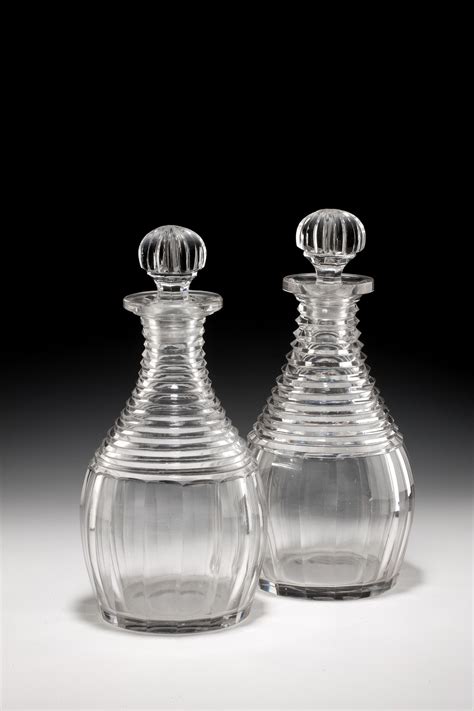 Pair Of Antique Glass Decanters