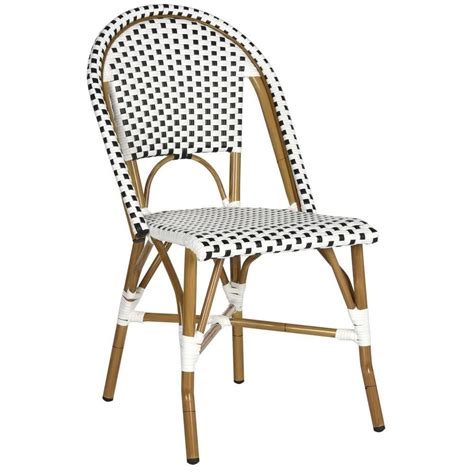 Unfollow rattan dining chairs to stop getting updates on your ebay feed. Safavieh Salcha Black/White Stackable Aluminum/Wicker ...