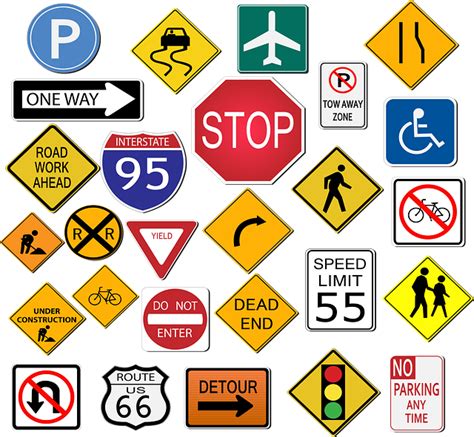 Yellow Road Signs And Meanings