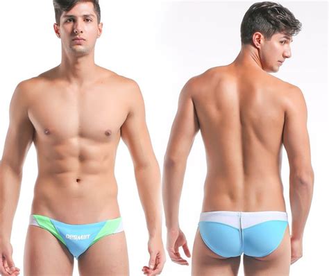 2017 2016 Brand New Desmiit Men Slim Swim Briefs Sex Low Bikini Swimwear Gay Swimsuit Sport