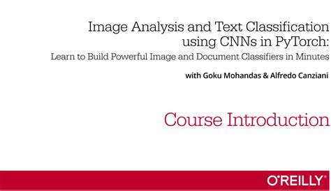 Oreilly Image Analysis And Text Classification Using Cnns In Pytorch