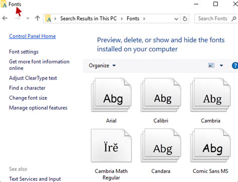 5 Ways To View Installed Fonts In Windows 10