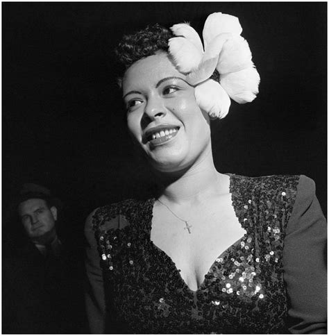 billie holiday wears a large white flower in her hair billie holiday billie ladies day