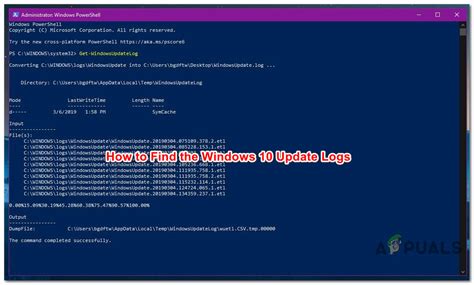 How To Find Windows Update Logs In Windows 10 Appuals