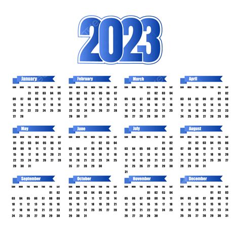 Calendario 2023 Png Pngwing Background Design Imagesee