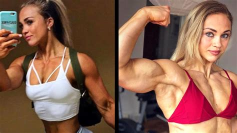 sweet female bodybuilder from sweden💪angelica enberg career muscle girl flexing workout
