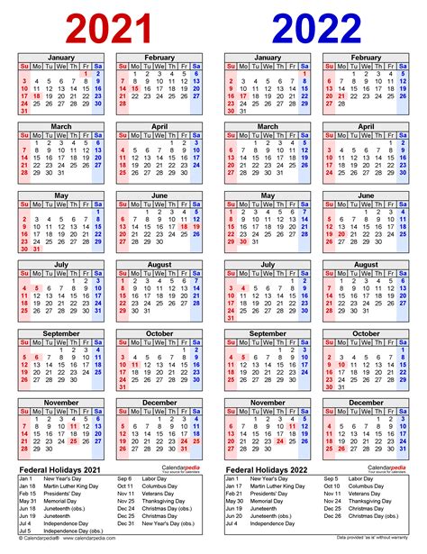 2021 And 2022 Planner Printable