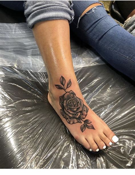 Another Rose Tattoo Inspiring Ladies Cute Foot Tattoos Foot