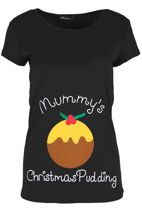 Ladies Christmas Pudding Funny Boobs T Shirt Womens Xmas Festive