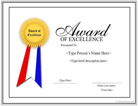 Achievement Award Template Awards Certificates Template Certificate