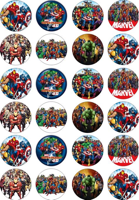 Marvel Superheroes Cupcake Toppers | Cupcake toppers | Pinterest | Superheroes and Marvel