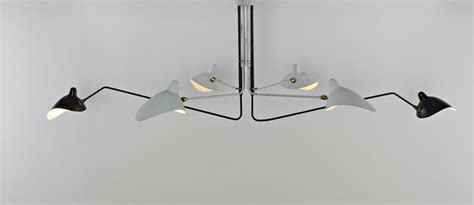 Serge Mouille Unique And Important Six Arm Ceiling Light Ca 1958