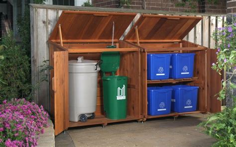 Outdoor Recycling And Trash Storage Solution Might Depend On What