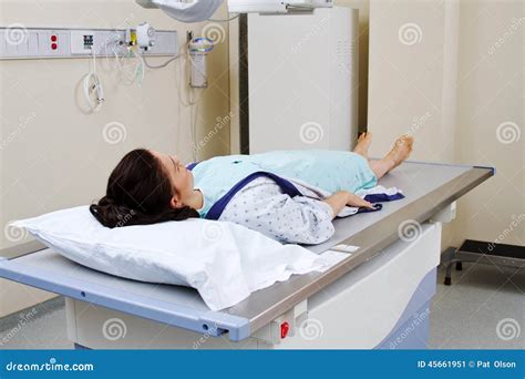 Patient Lying On X Ray Table Stock Image Image Of Clinic Exam 45661951