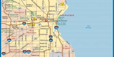 Milwaukee county is a midwestern hub for business, travel, industry, recreation and culture. Milwaukee-Karte - Karten Milwaukee (Wisconsin - USA)