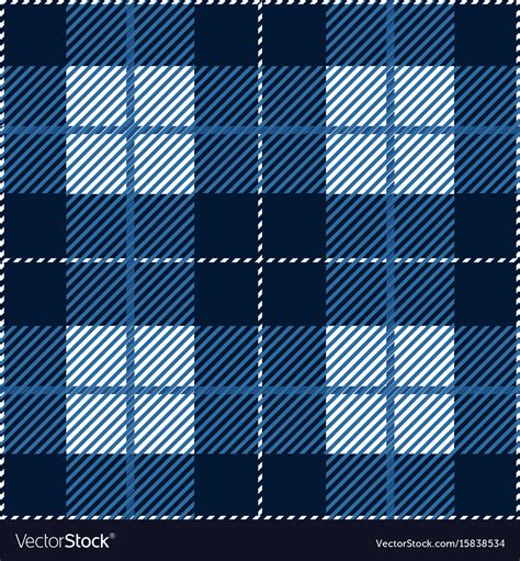 Blue Tartan Plaid Seamless Pattern Royalty Free Vector Image