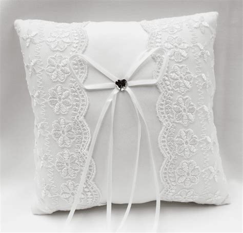 White Heart Lace Ring Bearer Pillow Was 7 60 For 1