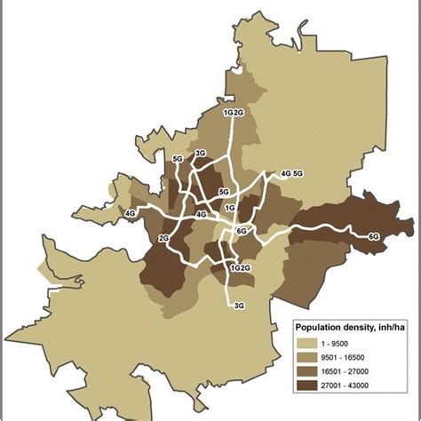 Population Density And Rapid Bus Routes Download Scientific Diagram