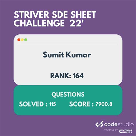 Github Sumitkr2000striver Sde Sheet Challenge This Repo Is A Part