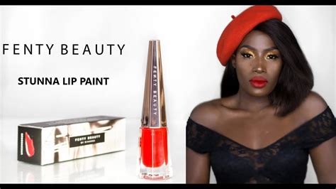 Fenty Beauty Stunna Uncensored Lip Paint Dark Skin Youtube