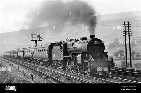 Steam Engine Steam Train Passing Through Chinley Derbyshire 1947