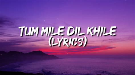 Tum Mile Dil Khile Lyrics Indian Lyrics Youtube