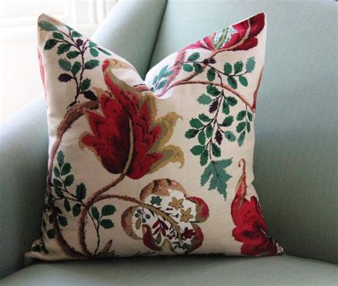 Based on an archival pattern, fox hollow is a classic botanical print with a charming, painterly effect. Schumacher Fox Hollow 20 Inch Cushion Pillow Cover | Etsy ...