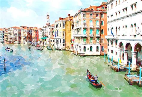 Watercolor Venice Painting Painting By Hamik Arts Fine Art America
