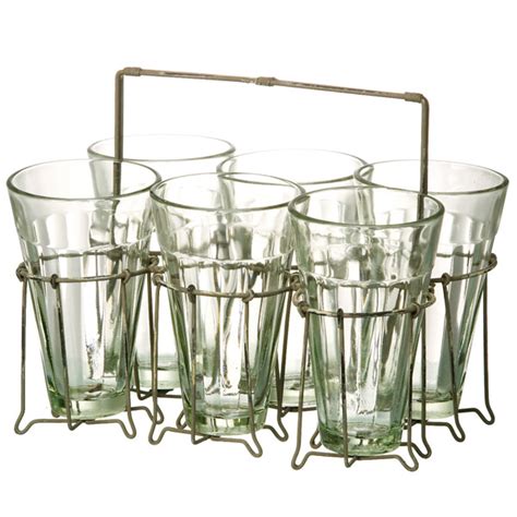 Parlane Metal Glass Holder With 6 Glasses Drinkstuff